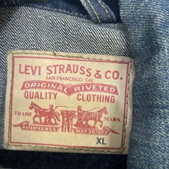 Levis Womens Denim Trucker Jacket Size XL Made In Colombia Classic Blue Jean - Picture 2 of 11